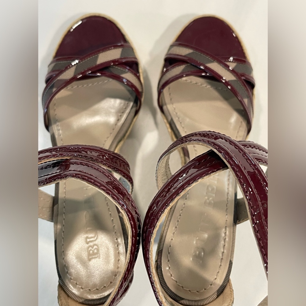 Burberry | Nova Check Espadrilles | 37 | Burgundy - Picture 11 of 11